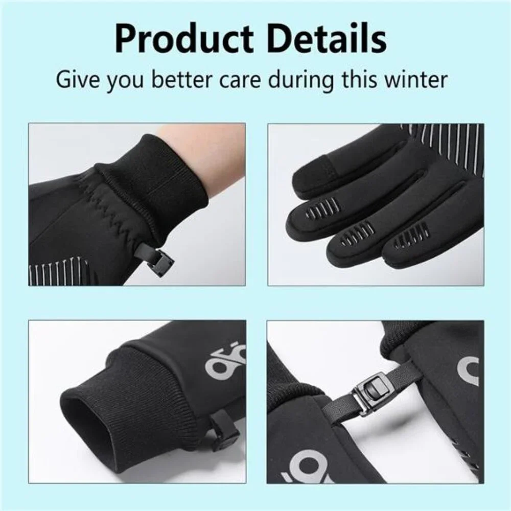 Kids Winter Warm Gloves Touchscreen Thermal Water-Resistant